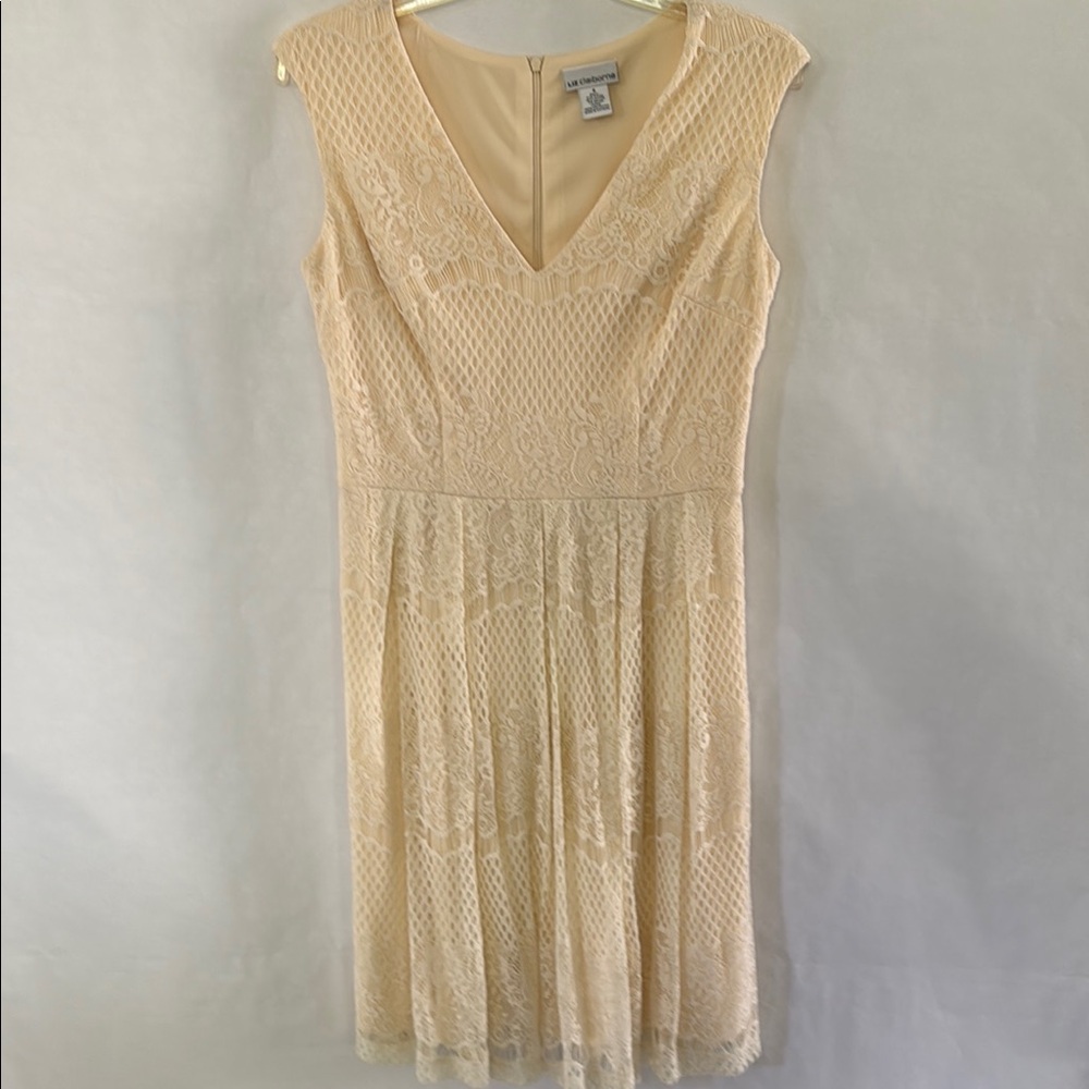 Liz Claiborne Cream (Ivory) Lace Dress Size 4